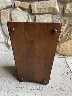Early 1900s Arts and Crafts Mission Oak Wastebasket