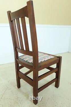 F49467EC Set Of 6 STICKLEY Antique Mission Oak Dining Room Chairs