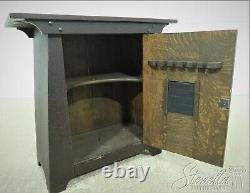 F54240EC Antique Arts & Crafts Mission Oak Smoking Cabinet