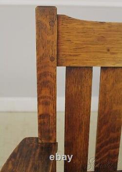 F56918EC Antique STICKLEY Attributed Mission Oak Settee Bench