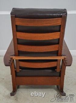 F59358EC STICKLEY Antique Mission Oak Reclining Rocker Chair