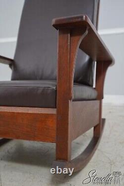 F59358EC STICKLEY Antique Mission Oak Reclining Rocker Chair