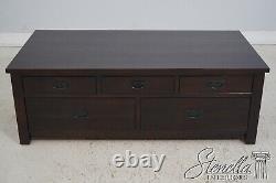 F63367EC RESTORATION HARDWARE Mission Oak Coffee Table w. Drawers