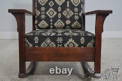 F64058EC STICKLEY Signed Antique Mission Oak Rocker