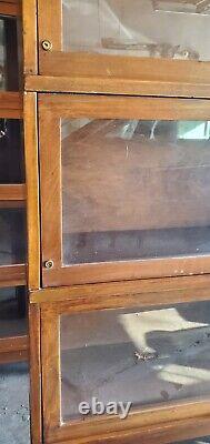 Globe Wernicke Antique Barrister 4 Section Stacking Bookcase Mission Oak