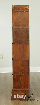 Globe Wernicke Antique Mission Oak 5 Stack Barrister Bookcase