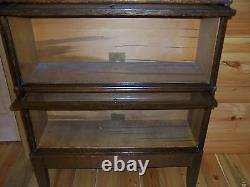Globe Wernicke Antique Oak Barrister 4 Section Stacking Bookcase Mission Oak
