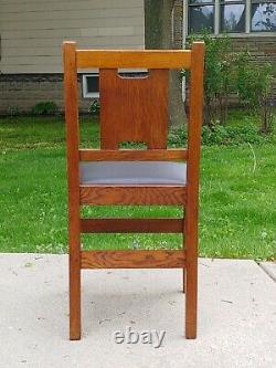 Gustav Stickley Antique H Back Desk Vanity Chair Mission Oak Arts & Crafts #398