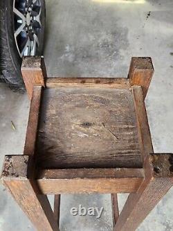 Gustav Stickley Antique Mission Arts & Crafts Oak Umbrella Stand Signed Rare