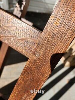 Gustav Stickley Antique Mission Arts & Crafts Oak Umbrella Stand Signed Rare