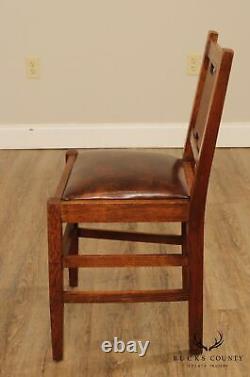 Gustav Stickley Antique Mission Oak H back Side Chair