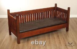 Gustav Stickley Antique Mission Oak Settle