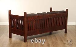 Gustav Stickley Antique Mission Oak Settle