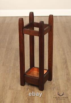 Gustav Stickley Antique Mission Oak Umbrella Stand