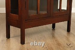 Gustav Stickley Antique Mission Oak and Glass Two-Door China Cabinet