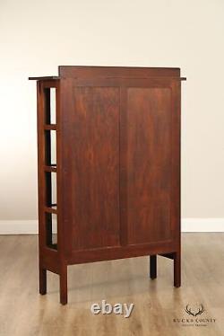 Gustav Stickley Antique Mission Oak and Glass Two-Door China Cabinet