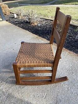 Gustav Stickley Mission Oak Arts & Crafts Childs Rocker Chair