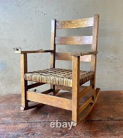 Gustav Stickley Mission Oak Arts & Crafts Childs Rocking Chair