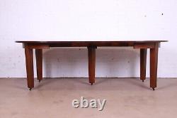 Gustav Stickley Mission Oak Arts & Crafts Extension Dining Table, Newly Restored
