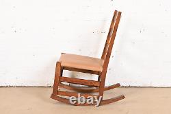 Gustav Stickley Mission Oak Arts & Crafts Sewing Rocking Chair, Circa 1900