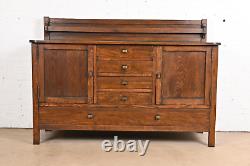 Gustav Stickley Style Mission Oak Arts & Crafts Sideboard