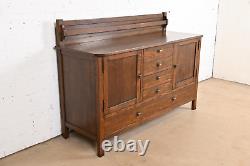 Gustav Stickley Style Mission Oak Arts & Crafts Sideboard