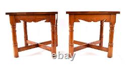 L & J G Stickley END / Light 2 x table Stamped with original finish beautiful Rare