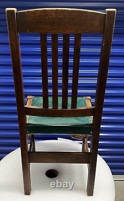 L&J G Stickley Handcraft Antique Mission Oak Side Chair Rare