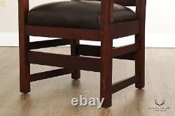 L. & J. G. Stickley Mission Oak and Leather Armchair
