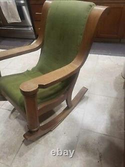 Large Library Antique Arts & Crafts Mission Oak Rocking Chair Restoration Papa