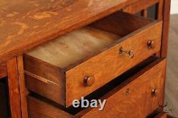 Larkin Co. Antique Mission Oak and Glass Sideboard Buffet