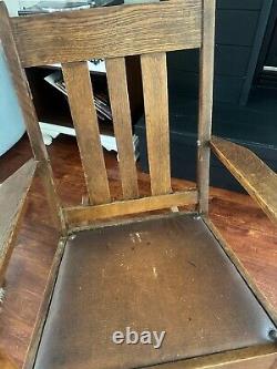 Late 1800's Mission Oak Rocking Chair