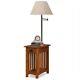 Leick Furniture Mission Chairside Solid Wood Lamp Table Medium in Oak