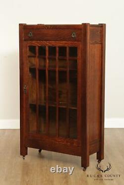 Lifetime Antique Mission Oak One Door Bookcase with Drawer