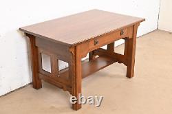 Lifetime Furniture Antique Mission Oak Arts & Crafts Desk or Library Table