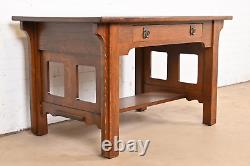 Lifetime Furniture Antique Mission Oak Arts & Crafts Desk or Library Table