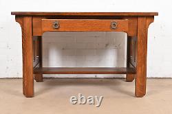 Lifetime Furniture Antique Mission Oak Arts & Crafts Desk or Library Table