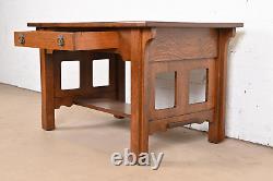 Lifetime Furniture Antique Mission Oak Arts & Crafts Desk or Library Table