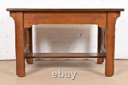 Lifetime Furniture Antique Mission Oak Arts & Crafts Desk or Library Table