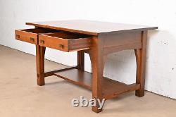 Limbert Antique Mission Oak Arts & Crafts Desk or Library Table, Refinished