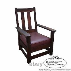 Limbert Antique Mission Oak Lounge Arm Chair