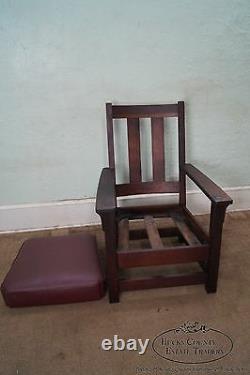 Limbert Antique Mission Oak Lounge Arm Chair