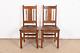 Limbert Mission Oak Arts & Crafts Dining Side Chairs, Pair