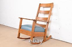 Limbert Mission Oak Arts & Crafts Rocking Chair, Circa 1900