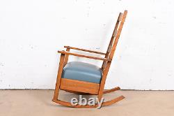 Limbert Mission Oak Arts & Crafts Rocking Chair, Circa 1900