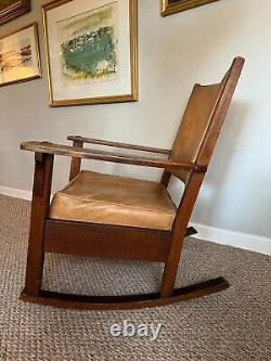 Limberts Antique Original Mission Oak Rocking Chair