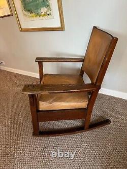 Limberts Antique Original Mission Oak Rocking Chair