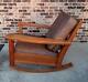 Massive Limbert Signed Arts & Crafts Mission Original Oak Morris Rocking Chair