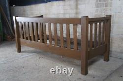 Mid Century Mission Arts & Crafts Oak Slat Back Sofa Settle Craftsman 72