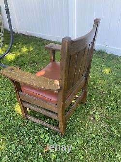 Mission 1910 arts and crafts stickley style chair heavy Arm Ford And Johnson